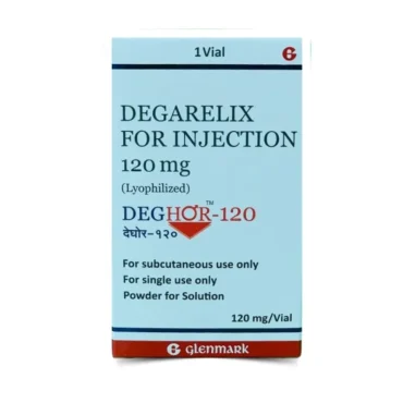 Deghor 120mg Injection – A Degarelix injection used for the treatment of advanced prostate cancer by lowering testosterone levels. Available for export from Rizochem Pharmaceuticals.