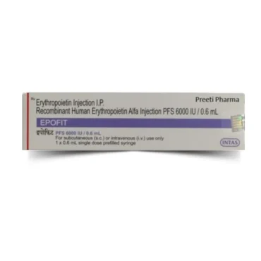 Epofit 6000IU Injection** – Erythropoietin injection used to treat anemia associated with chronic kidney disease or chemotherapy. Exported globally by Rizochem Pharmaceuticals.