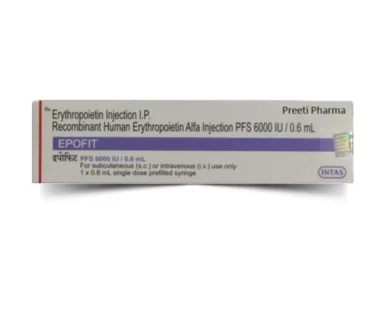 Epofit 6000IU Injection** – Erythropoietin injection used to treat anemia associated with chronic kidney disease or chemotherapy. Exported globally by Rizochem Pharmaceuticals.