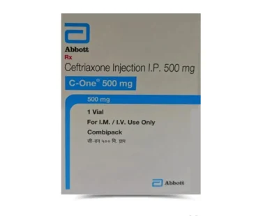 "Image of Ceftriaxone C One 500mg Injection - a high-quality antibiotic injection supplied by Rizochem Pharmaceuticals Wholesaler & Exporter for treating various bacterial infections.