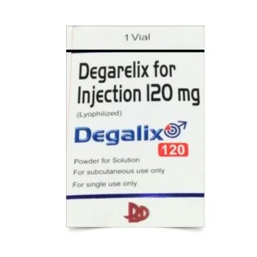 Degalix 120mg Injection – A Degarelix injection used for treating advanced prostate cancer by lowering testosterone levels. Available for export from Rizochem Pharmaceuticals.
