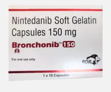 Bronchonib 150mg Capsule – A targeted therapy used for treating non-small cell lung cancer (NSCLC). Available for export from Rizochem Pharmaceuticals.
