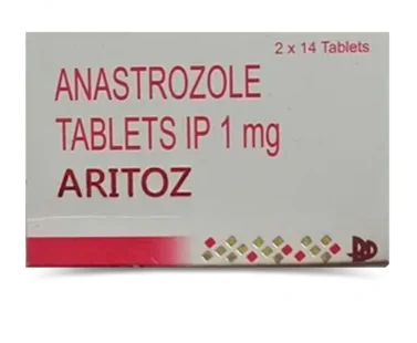 Aritoz- Anastrozole Tablet - Hormonal therapy for breast cancer, reducing estrogen levels to slow the growth of hormone receptor-positive tumors.