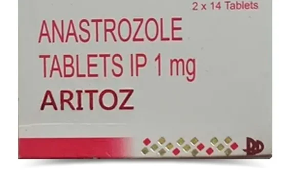 Aritoz- Anastrozole Tablet - Hormonal therapy for breast cancer, reducing estrogen levels to slow the growth of hormone receptor-positive tumors.