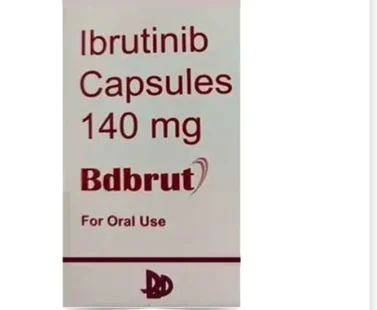 Bdbrut Ibrutinib Capsule - a targeted treatment for certain types of blood cancers, featuring a blue and white capsule design, manufactured by Rizochem Pharmaceuticals.