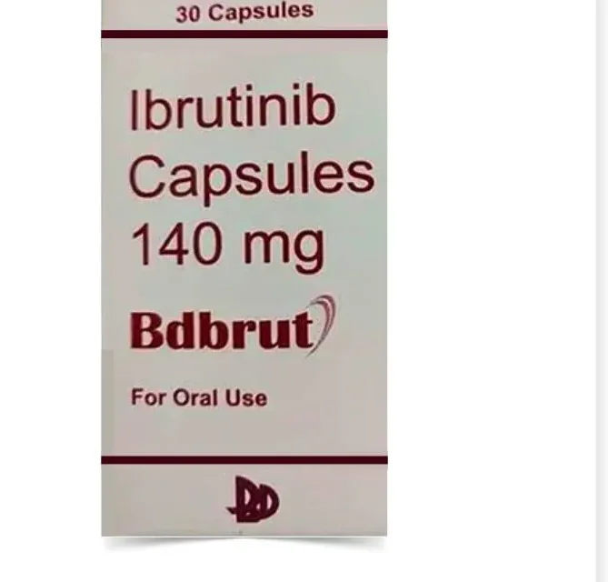 Bdbrut Ibrutinib Capsule - a targeted treatment for certain types of blood cancers, featuring a blue and white capsule design, manufactured by Rizochem Pharmaceuticals.
