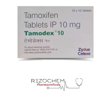 Tamglob-Tamoxifen 10mg Tablet by Rizochem Pharmaceuticals - medication for hormone receptor-positive breast cancer treatment.