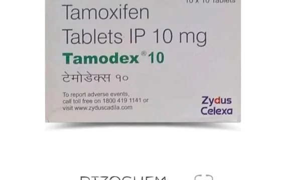 Tamglob-Tamoxifen 10mg Tablet by Rizochem Pharmaceuticals - medication for hormone receptor-positive breast cancer treatment.