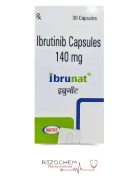 Ibrunat 140mg Capsule – Pharmaceutical grade capsule used in medical treatments.