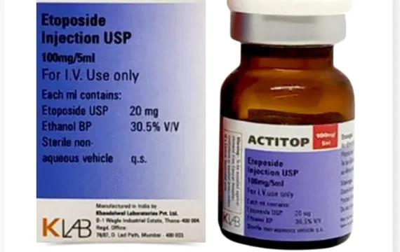 Actitop 100mg Injection - Chemotherapy medication used for cancer treatment by inhibiting cancer cell growth and division.
