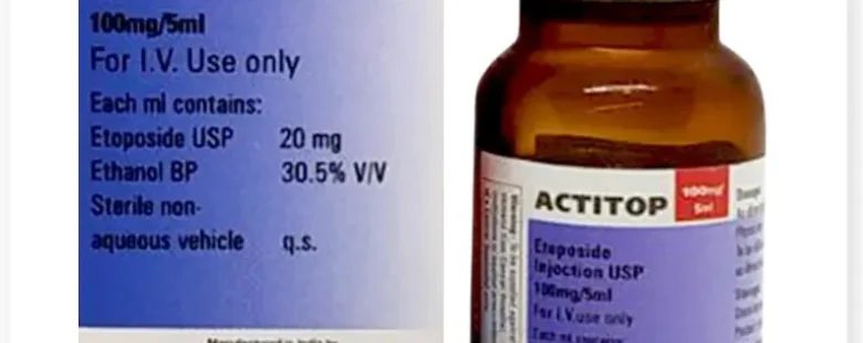 Actitop 100mg Injection - Chemotherapy medication used for cancer treatment by inhibiting cancer cell growth and division.