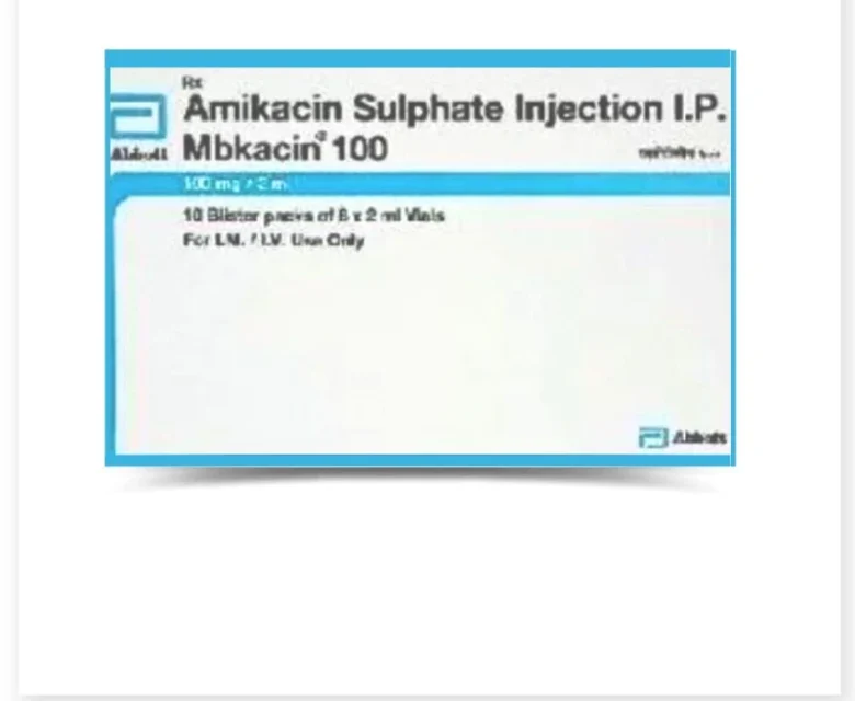Amikacin Mbkacin 100mg Injection by Rizochem Pharmaceuuticals