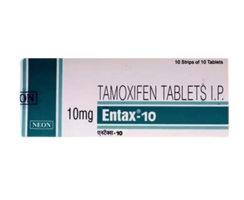 Entax Tamoxifen 10mg Tablet – A selective estrogen receptor modulator (SERM) used for the treatment and prevention of breast cancer. Available for export from Rizochem Pharmaceuticals.