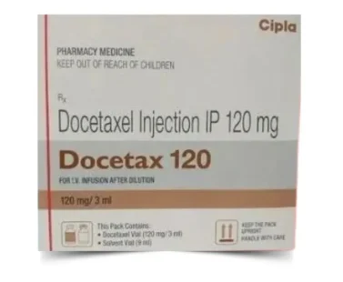 Docetax 120mg Injection – A chemotherapy drug containing Docetaxel, used for treating breast, lung, prostate, and other cancers. Available for export from Rizochem Pharmaceuticals.
