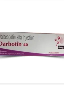 Darbotin 40mg Injection – A darbepoetin alfa injection used to treat anemia in patients with chronic kidney disease or undergoing chemotherapy. Available for export from Rizochem Pharmaceuticals.