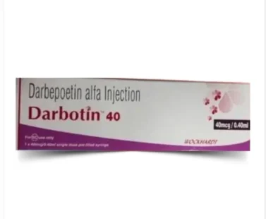 Darbotin 40mg Injection – A darbepoetin alfa injection used to treat anemia in patients with chronic kidney disease or undergoing chemotherapy. Available for export from Rizochem Pharmaceuticals.