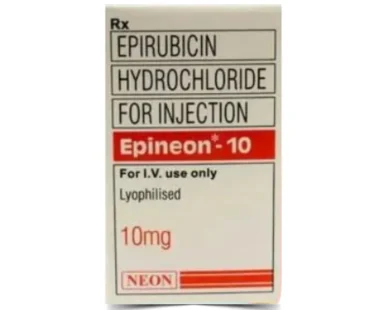 Epineon Epirubicin 50mg Injection – An anthracycline chemotherapy drug used for treating breast cancer and other solid tumors. Available for global export by Rizochem Pharmaceuticals.
