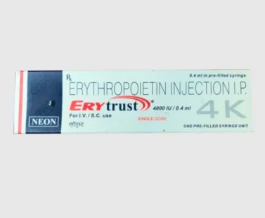 Erytrust 10000IU Injection (Epoetin Alfa) – Rizochem Pharmaceuticals exports high-quality erythropoietin injections globally. Send query now!