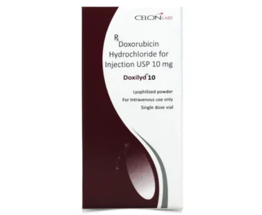 Doxilyd 10mg Injection (Plain) – An anthracycline chemotherapy drug used for treating various cancers, including leukemia, lymphoma, and breast cancer. Available for export from Rizochem Pharmaceuticals.