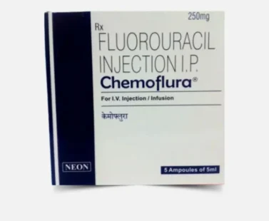 Chemoflura Fluorouracil 250mg Injection – an effective chemotherapy medication used for cancer treatment. Available for export at Rizochem Pharmaceuticals, a trusted pharmaceutical wholesaler.