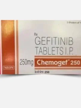 Chemogef Gefitinib 250mg Tablet – A targeted therapy used for non-small cell lung cancer (NSCLC). Available for export from Rizochem Pharmaceuticals.