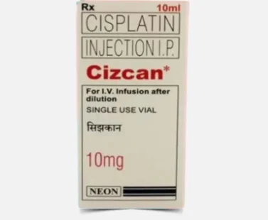 Cizcan Cisplatin 10mg Injection – A platinum-based chemotherapy drug used for treating various cancers, including bladder, ovarian, and lung cancer. Available for export from Rizochem Pharmaceuticals.