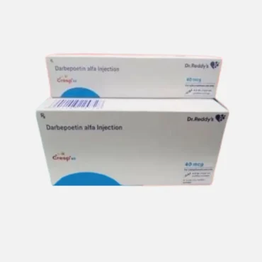 Cresp Onco 200mcg Injection – A darbepoetin alfa injection used to treat anemia in cancer patients undergoing chemotherapy. Available for export from Rizochem Pharmaceuticals.