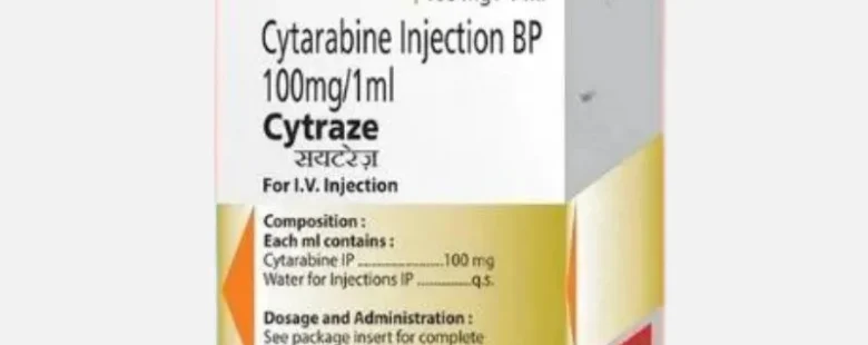Cytarabine Cytraz 100mg Injection – A chemotherapy drug used for treating leukemia and other blood cancers. Available for export from Rizochem Pharmaceuticals.