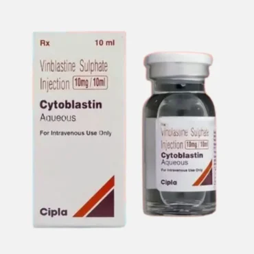 Cytoblastin 10mg Injection – A chemotherapy medication containing Vinblastine, used for treating Hodgkin’s lymphoma and other cancers. Available for export from Rizochem Pharmaceuticals.
