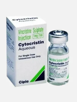 Cytocristin 1mg Injection – A chemotherapy drug containing Vincristine, used for treating leukemia, lymphoma, and other cancers. Available for export from Rizochem Pharmaceuticals.