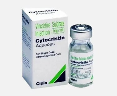 Cytocristin 1mg Injection – A chemotherapy drug containing Vincristine, used for treating leukemia, lymphoma, and other cancers. Available for export from Rizochem Pharmaceuticals.