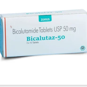 Bicalutaz 50mg Tablet for cancer treatment, effective in managing prostate cancer and other related conditions.