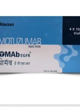 Biomab EGFR Nimotuzumab Injection 10ml - Targeted cancer therapy injection for EGFR-positive tumors, available at Rizochem Pharmaceuticals Wholesaler & Exporter.
