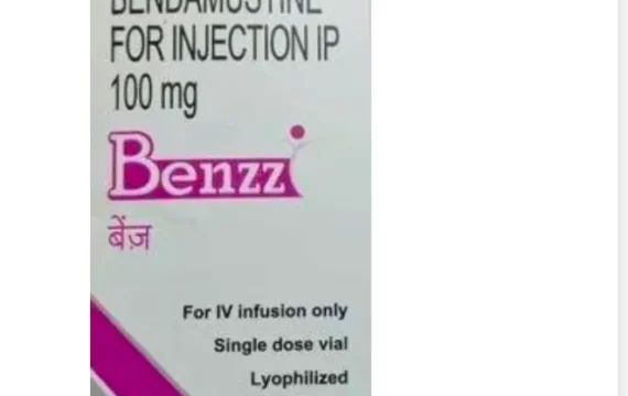 Benzz 100mg Injection - A clear solution in a sterile vial, used for treating various medical conditions. Suitable for healthcare professionals. Rizochem Pharmaceuticals, trusted exporter of quality pharmaceutical products
