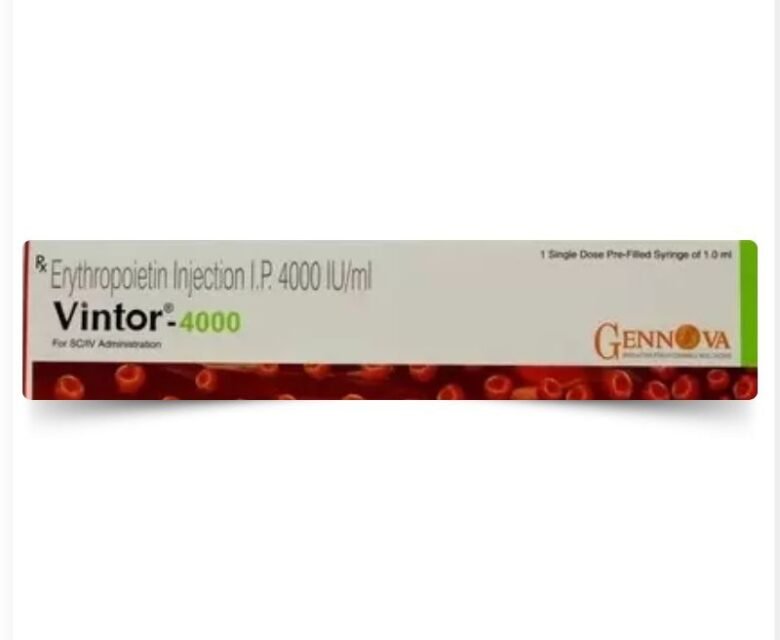 Vintor 4000IU Injection (Epoetin Alfa) by Rizochem pharmaceuticals
