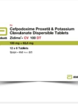 Zidime CV 100mg/62.5mg Tablet DT by Rizochem pharmaceuticals