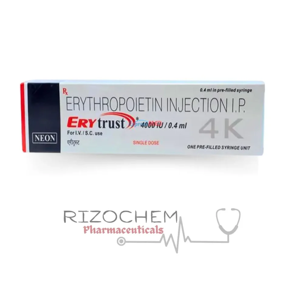 Erytrust 4000IU Injection (Epoetin Alfa) - Effective treatment for anemia. Available for wholesale and export.