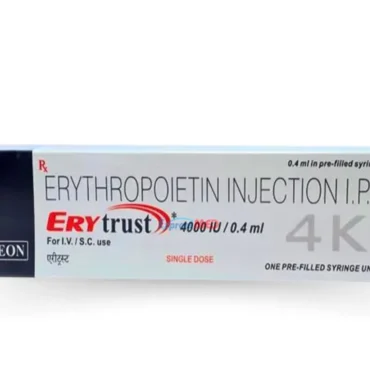 Erytrust 4000IU Injection (Epoetin Alfa) - Effective treatment for anemia. Available for wholesale and export.