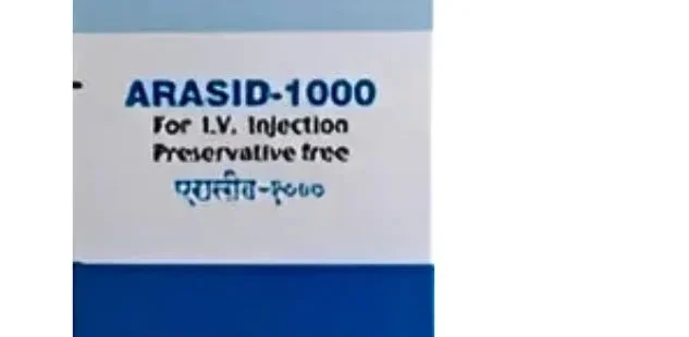 Arasid- Cytarabine 1000mg Injection - Chemotherapy medication used to treat various leukemias by inhibiting DNA synthesis in cancer cells.