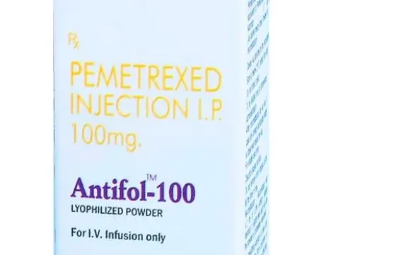 Antifol 100mg Injection - Chemotherapy medication used to treat various cancers by inhibiting folic acid pathways, preventing cancer cell growth.