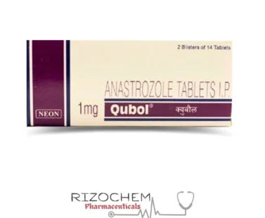 Qubol- Anastrozole 1mg Tablet by Rizochem Pharmaceuticals - treatment for breast cancer in postmenopausal women.
