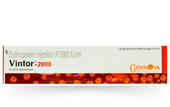 Vintor 2000IU Injection (Epoetin Alfa) - Quality Medication from Rizochem Pharmaceuticals.