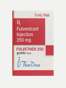 Fulvestran 250mg Injection – Antiestrogen medication used in hormone receptor-positive breast cancer, available from Rizochem Pharmaceuticals Wholesaler & Exporter.