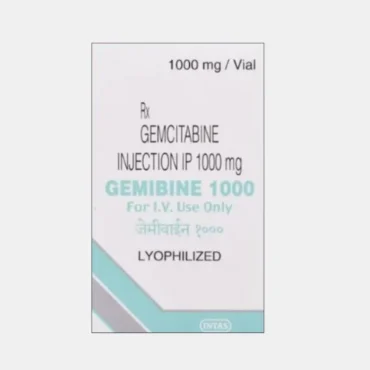 Gemcitabine 1000mg Injection – Chemotherapy drug used in the treatment of various cancers including pancreatic, lung, and breast cancer, available from Rizochem Pharmaceuticals Wholesaler & Exporter