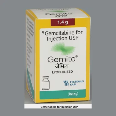 Gemcitabine 1400mg Injection – High-strength anticancer chemotherapy medication used in the treatment of various cancers, offered by Rizochem Pharmaceuticals