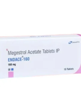 Endace 160 Tablet – Contains Megestrol Acetate, used for treating hormone-sensitive cancers like breast and endometrial cancer, as well as appetite loss in certain conditions. Available for export from Rizochem Pharmaceuticals.