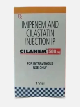 Cilanem 500/500mg Injection – A broad-spectrum antibiotic combination of Imipenem and Cilastatin for severe bacterial infections. Available for export from Rizochem Pharmaceuticals.