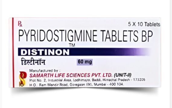 Distinon 60mg Tablet - High-quality medication for treating myasthenia gravis and neuromuscular disorders, available at Rizochem Pharmaceuticals Wholesaler & Exporter.