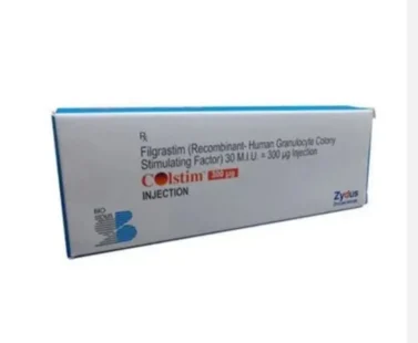 Colstim 300mcg Injection – A filgrastim injection used to stimulate white blood cell production in cancer patients undergoing chemotherapy. Available for export from Rizochem Pharmaceuticals.