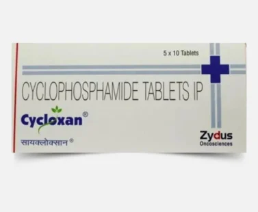 Cycloxan Cyclophosphamide 50mg Tablet – A chemotherapy drug used for treating leukemia, lymphoma, and other cancers. Available for export from Rizochem Pharmaceuticals.